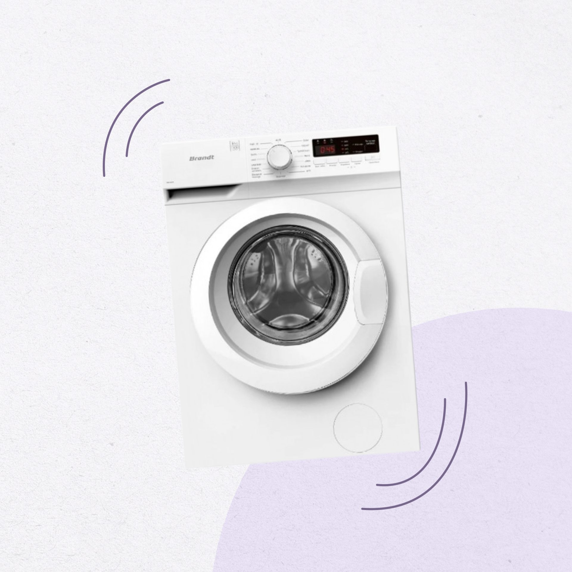 Lave-linge hublot 8kg Brandt WFB181QW